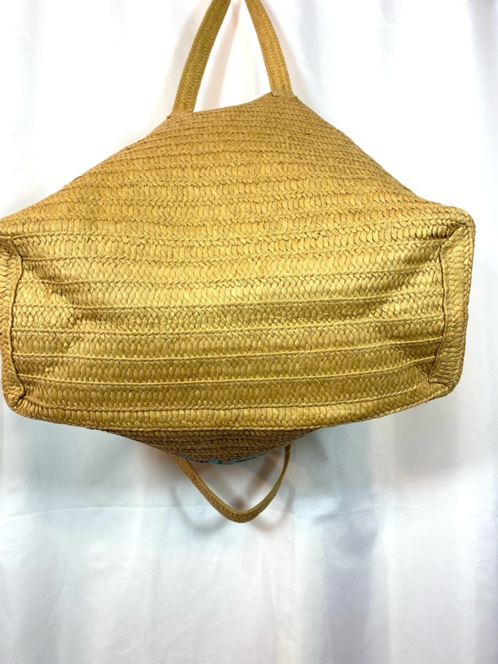 BTB California Hola Beaches Straw Tote - Turquoise - Picture 7 of 9